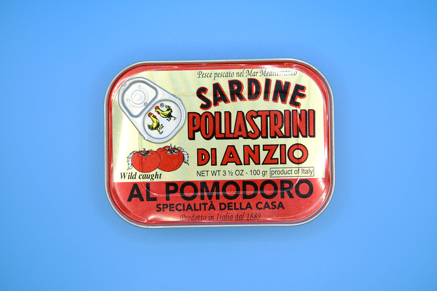 Pollastrini sardines in tomatensaus