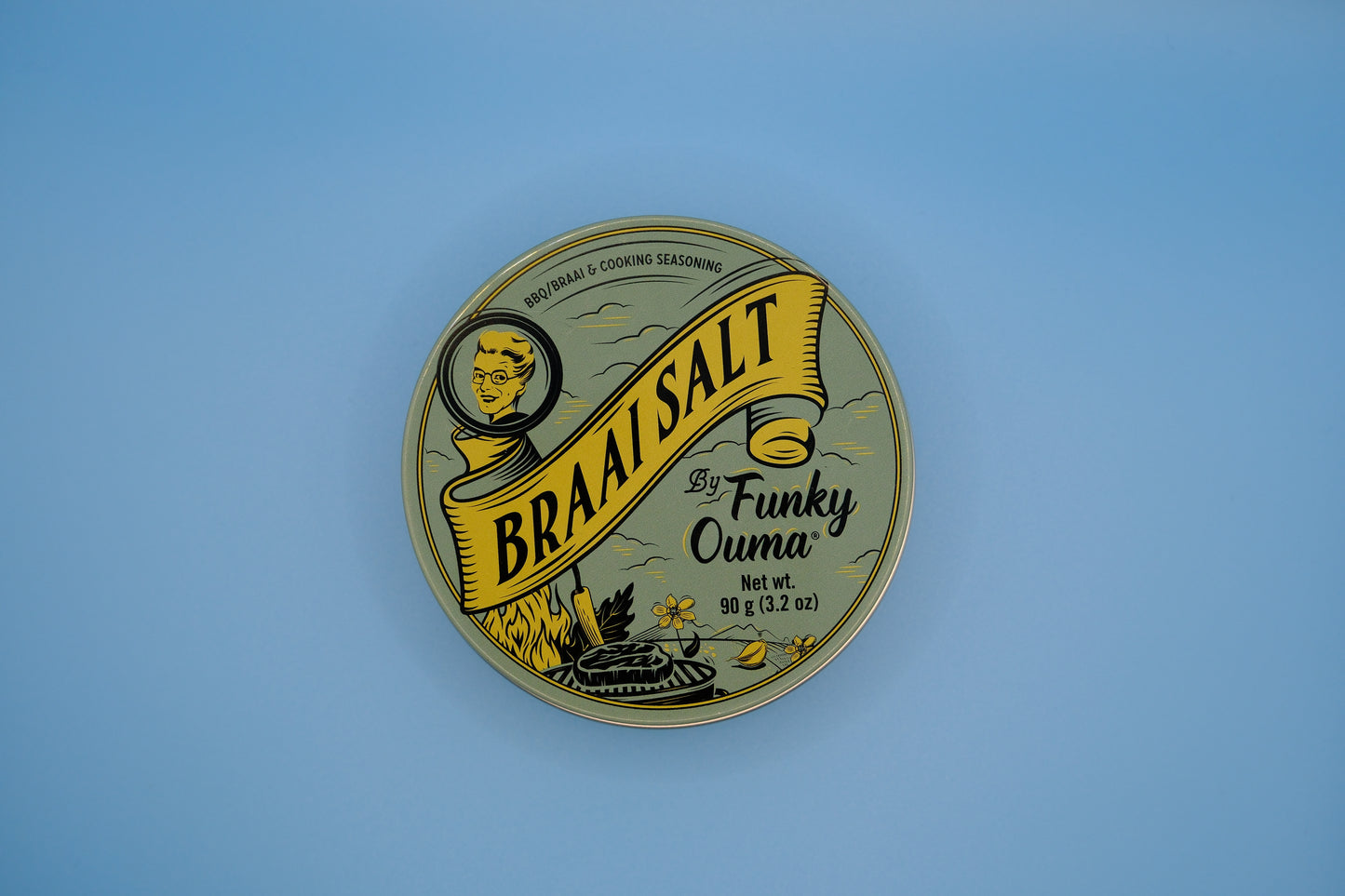 Funky Ouma braai zout travel tin