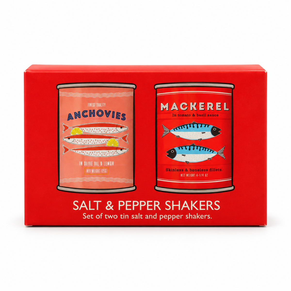 Salt&pepper shakers makreel ansjovis