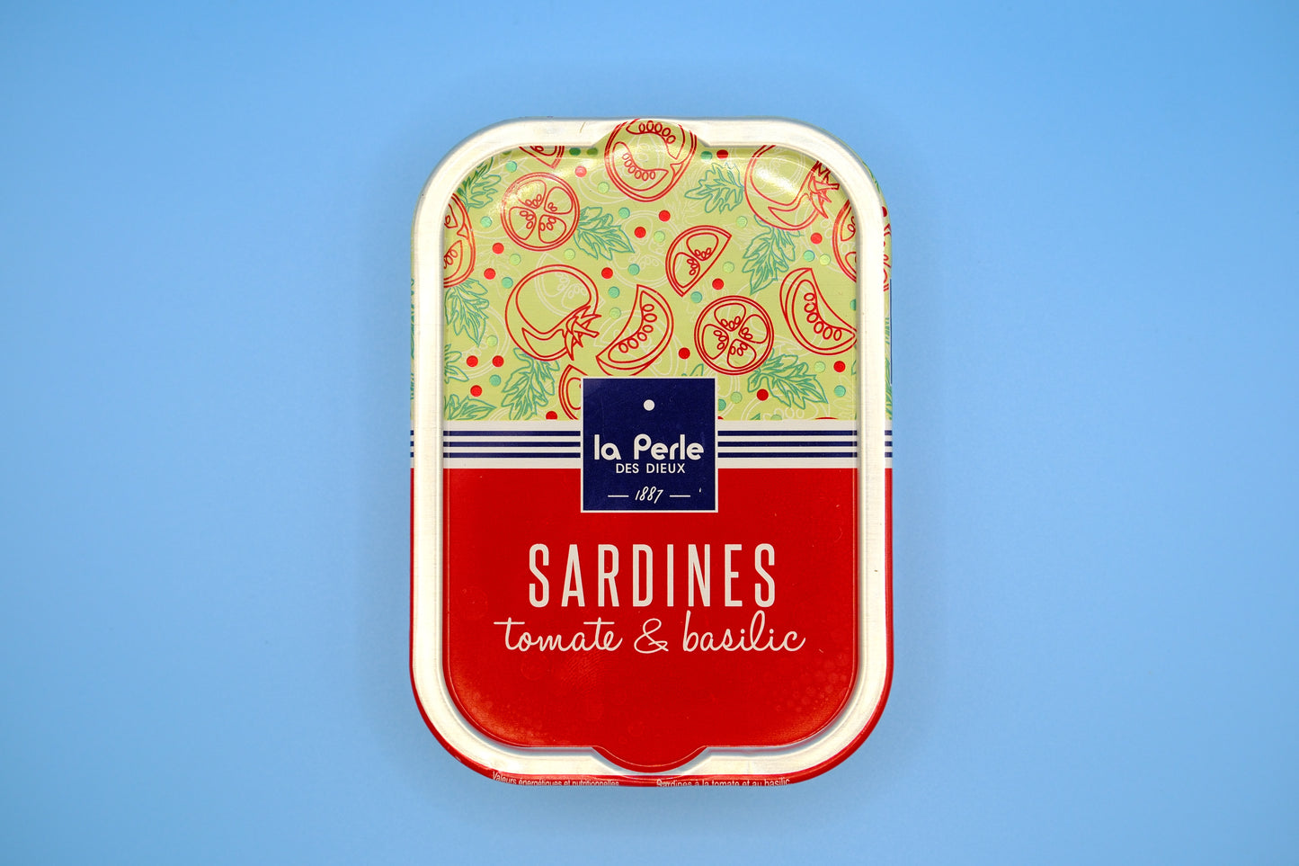 La Perle Des Dieux sardines met tomaten en basilicum