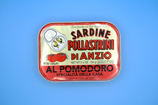 Pollastrini sardines in tomatensaus