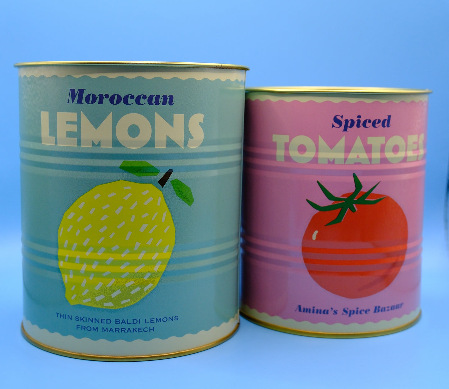 Design blikken limoen&tomaat