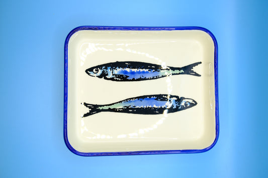 Vierkant schaaltje 16,5x14 cobalt blauw