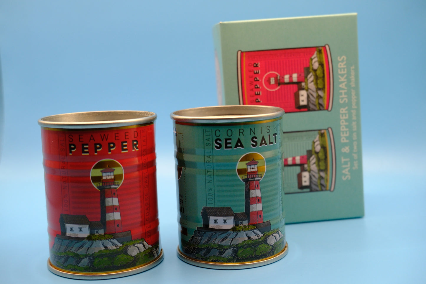 Salt&pepper shakers cornish sea salt