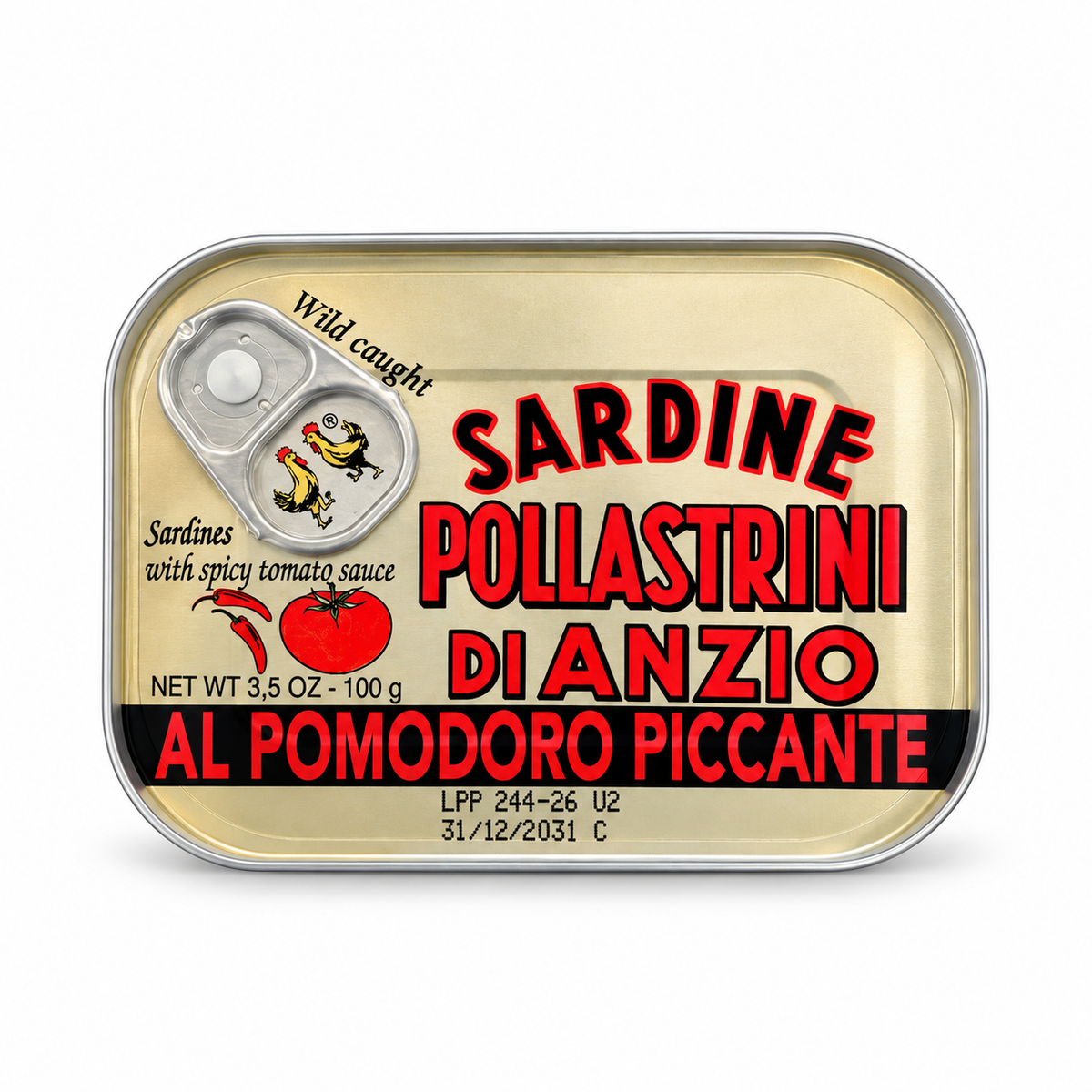 Pollastrini sardines in pikante tomaten