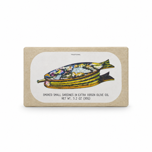 Kleine gerookte sardines in olijfolie