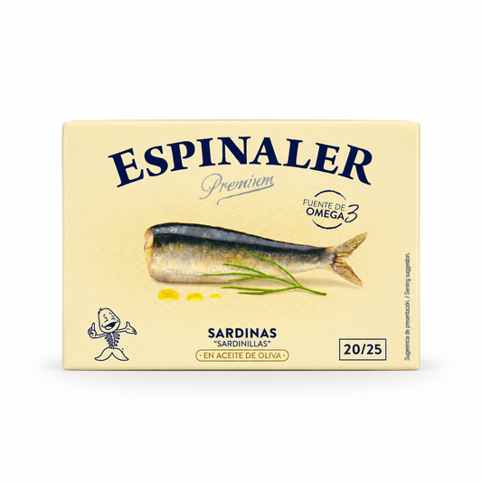 Espinaler Premium Sardines 20/25st ( door schaarste binnenkort niet meer leverbaar)