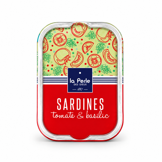 La Perle Des Dieux sardines met tomaten en basilicum