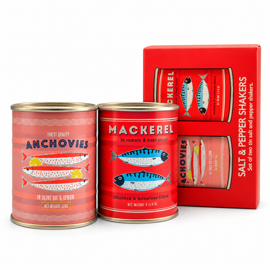 Salt&pepper shakers makreel ansjovis